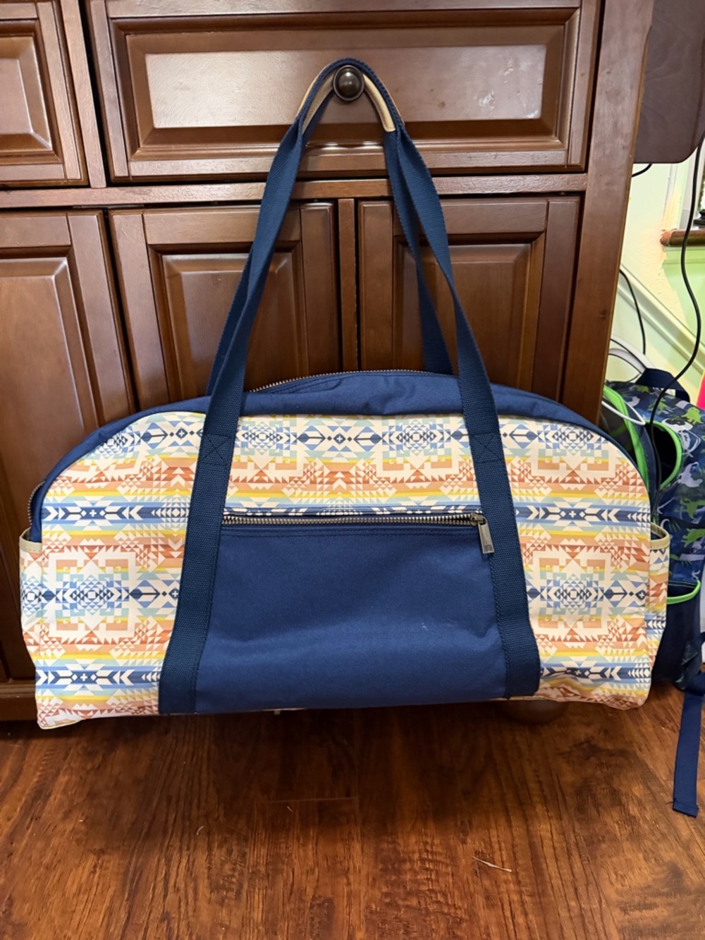 Pendleton Navy Blue Aztec Print Tote